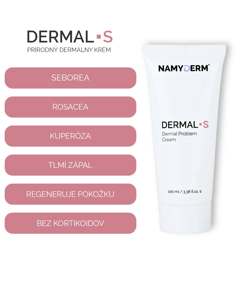 Dermal S – prírodný dermálny krém. Seborea, rosacea a kuperóza