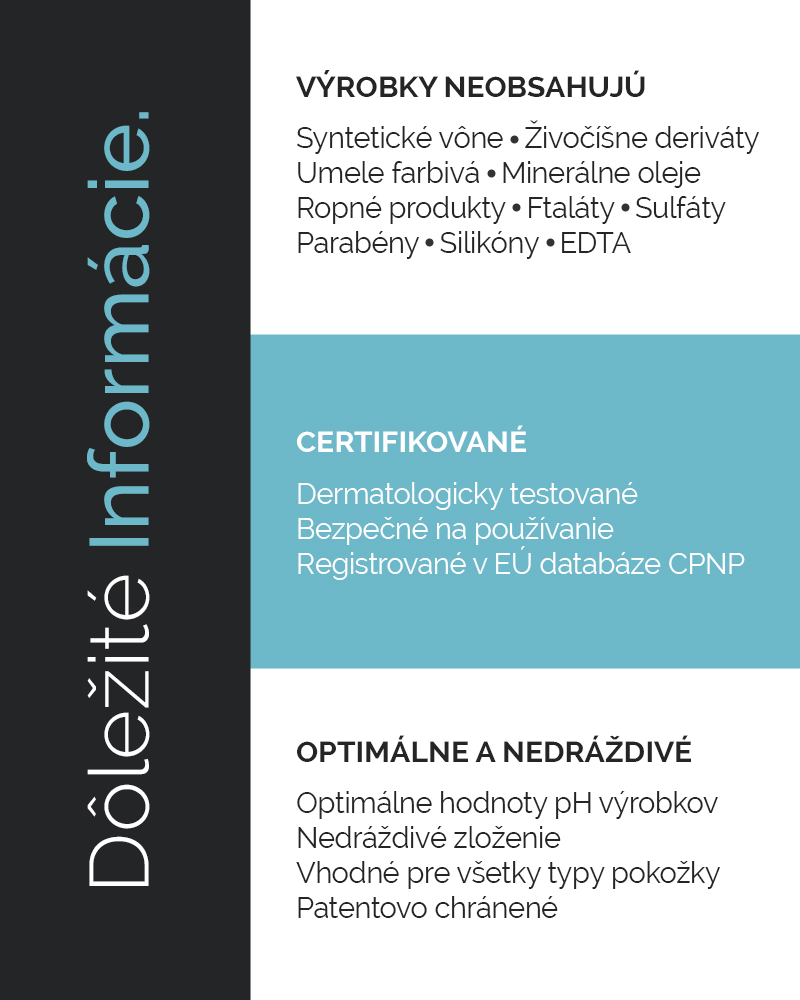 Dôležité informácie o Dermal Sensitive